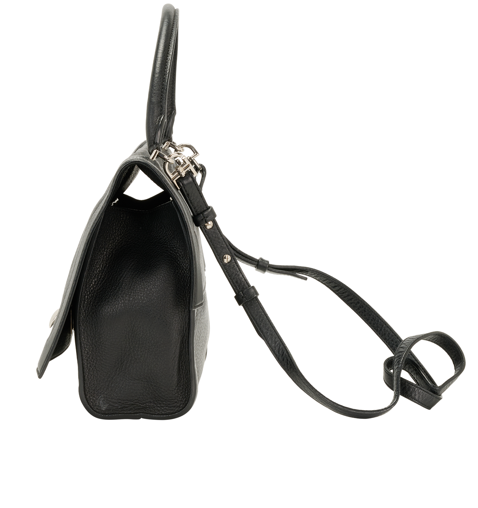 Medium Shark, &pound;395, Handbags, Black, Leather, Bottom view